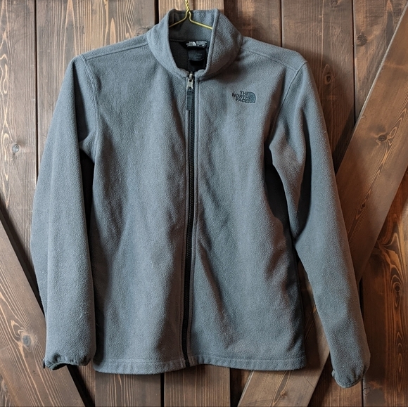 The North face fleece gray zip up- Kids XL